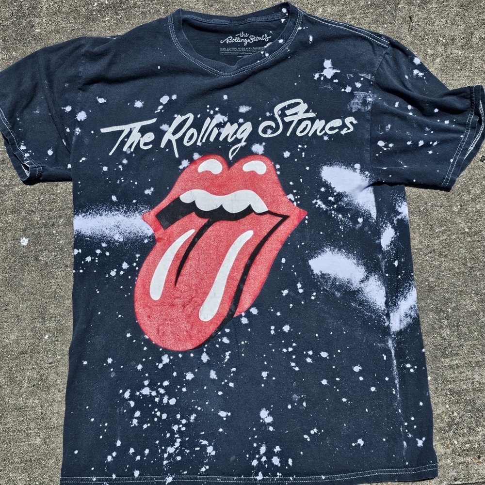The Rolling Stones Blue and Red Short Sleeve Tee